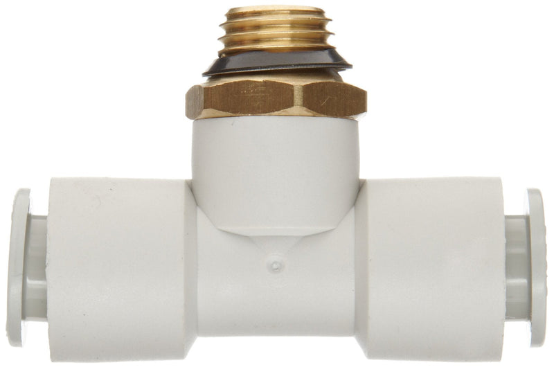 [Australia - AusPower] - SMC KQ2T07-U03A PBT & Brass Push-to-Connect Tube Fitting, Branch Tee, 1/4" Tube OD x 3/8" UNI Thread Male 