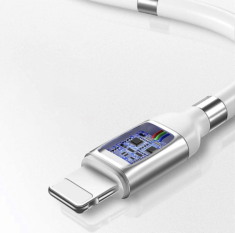 [Australia - AusPower] - New Magnetic Charging Cable USB-Lighting New Winding Technology Very Organized 3ft Long Fashionable 3A Fast Charging Data Transfer Cord (Lighting) 