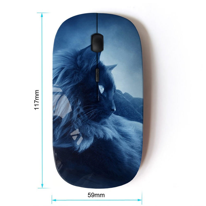 [Australia - AusPower] - KOOLmouse [ Optical 2.4G Wireless Mouse ] [ Feline Cat Siamese Blue Mist Fog ] 