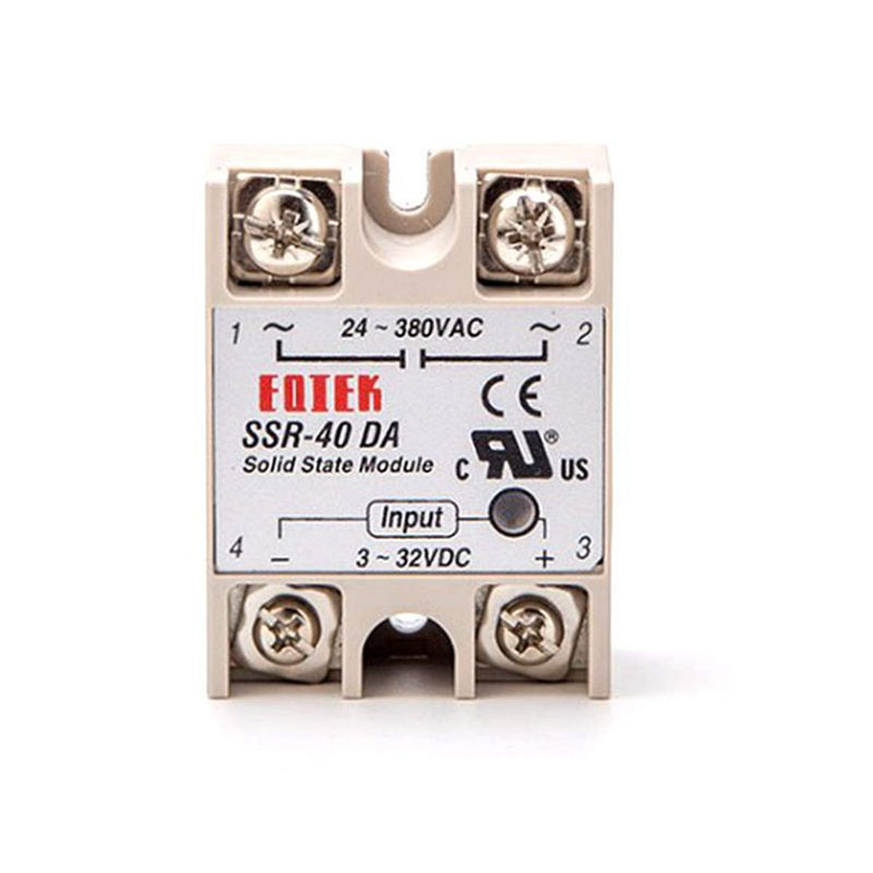 [Australia - AusPower] - FainWan 2pcs SSR-40DA Solid State Relay Single Phase Semi-Conductor Relay Input 3-32V DC Output 24-380V AC 