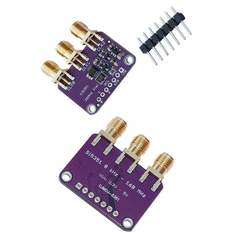 [Australia - AusPower] - WSDMAVIS 3Pcs Si5351 I2C 25MHz Programmable Clock Generator Breakout Board 8KHz to 160MHz High Frequency Signal Generator Fit for Replacing Crystals PLLs 