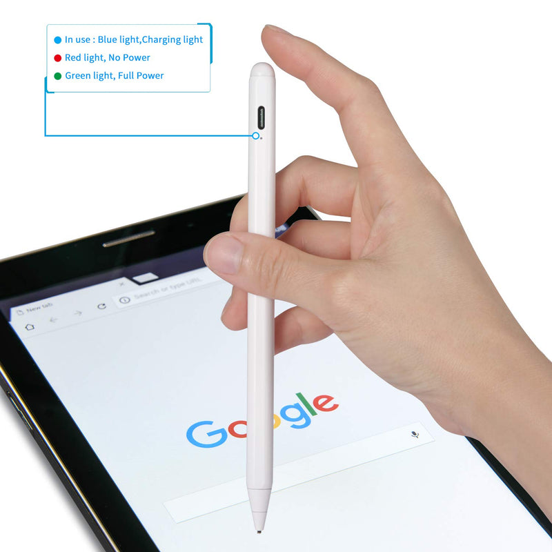 [Australia - AusPower] - Stylus Pencil for ASUS Chromebook Flip 2-in-1 Touchscreen Laptop,Active Pens Digital Stylus for ASUS Chromebook Flip 2-in-1 Stylus with Ultra Fine Tip,Touch-Control and Rechargeable,White 