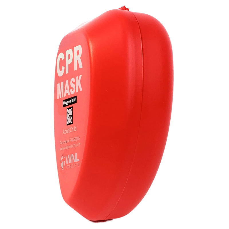 [Australia - AusPower] - WNL Products CPR Rescue Mask, Adult/Child Pocket Resuscitator, Hard Case Kit with Belt Clip 2-Pack 