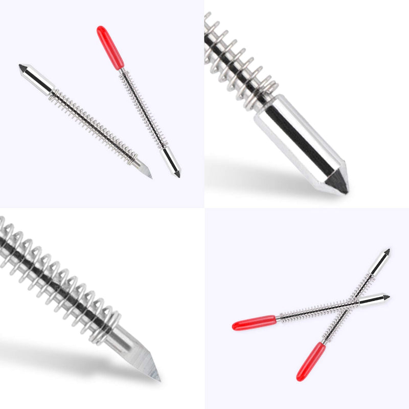 [Australia - AusPower] - HQMaster 45 Degree Vinyl Cutter Blades Lettering Blade for Graphtec Cutting Plotter, Red Cap Pack Of 10 with Springs 45° 