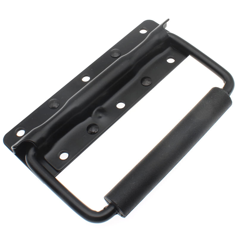 [Australia - AusPower] - OZXNO 2 Pcs Spring Loaded Case Handle Heavy Duty Surface Mount Chest Handle for Flight Case Cabinet Garage Boat (4.88" × 3.15", Black) 