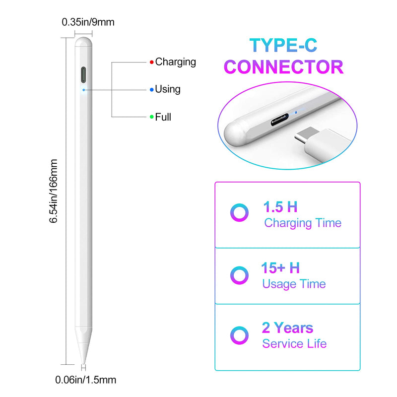 [Australia - AusPower] - Stylus Pen for ipad with Palm Rejection, LESHP Pencil Compatible with (2018-2020) iPad. No Lag, High Precision, Tilting Detection, Magnetic Adsorption 