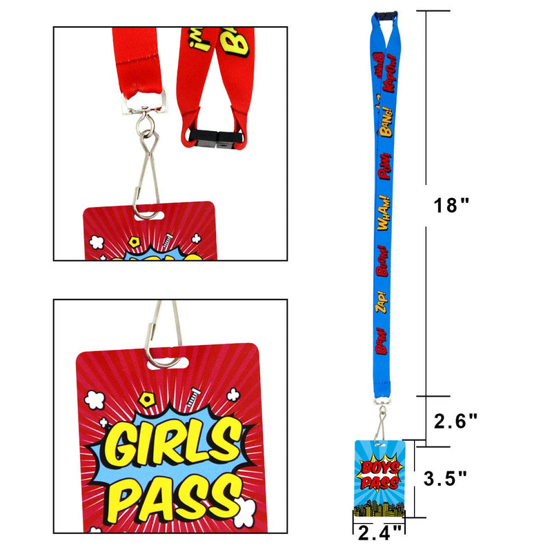 [Australia - AusPower] - Bright Color Hall Pass Lanyards and School Passes Set of 6 Classroom Teacher Gift 