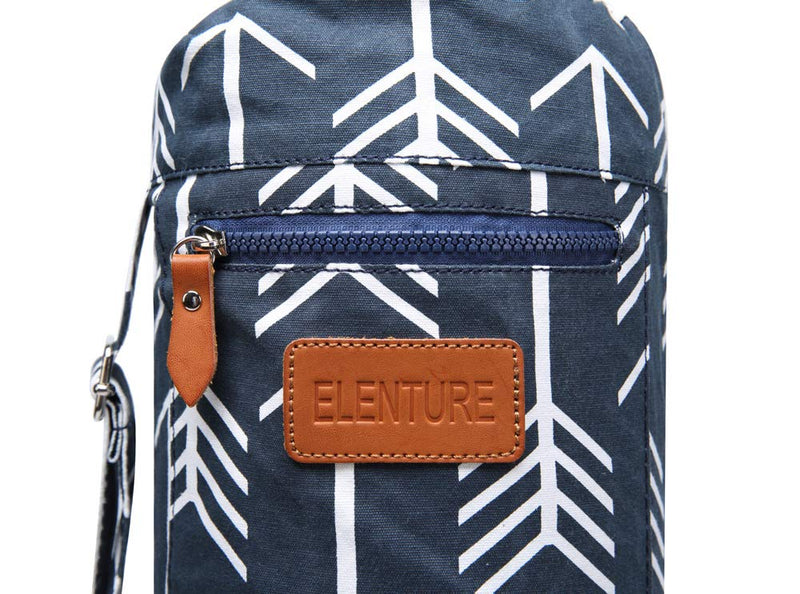 [Australia - AusPower] - ELENTURE Yoga Mat Bag for 1/4-Inch 1/3-Inch Thick Exercise Yoga Mat, Exercise Yoga Mat Carrier Full-Zip Yoga Mat Carry Bag with Pockets and Adjustable Strap Arrowhead 