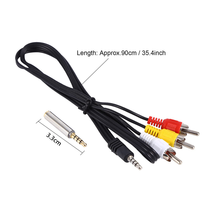 [Australia - AusPower] - Bewinner AV Video Wire for Raspberry Pi 2 Model B+,Supports 1 to 3 Outputs and Can Connect Both Audio and Video,New Plug and Play Raspberry Pi AV Cable 