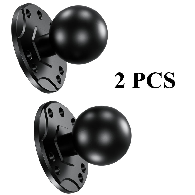 [Australia - AusPower] - BRCOVAN 2 PCS, 1.5'' Ball Mount Base with Aluminum Alloy AMPS Hole Round Plate & 1.5'' TPU Ball Adapter Compatible with RAM Mounts C Size 1.5 Inch Ball Double Socket Arm 