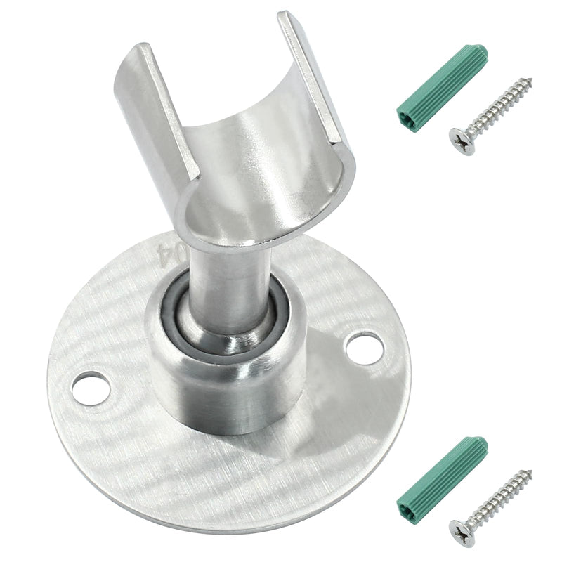 [Australia - AusPower] - Unlorspy 304 Stainless Steel Shower Head Holder Bracket, 360Â° Adjustable Brushed Nickel Sturdy Wall Mount Bracket for Handheld Bathroom Shower (Screw Installation) 