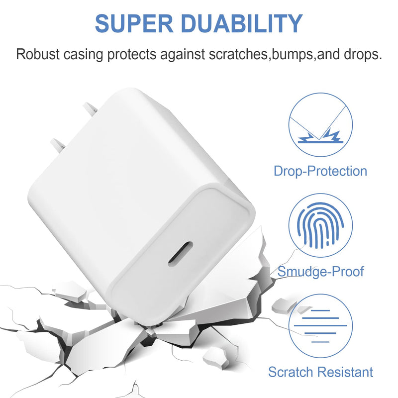 [Australia - AusPower] - USB C Wall Charger iPhone Charger Block 2-Pack Wall Charger Power Adapter Compatible with iPhone 13/13 Mini/13 Pro/12/12 Mini/12 Pro/12 Pro Max/SE/11/11 Pro/Max/XS/XR/X/iPad Pro/Airpod and More 