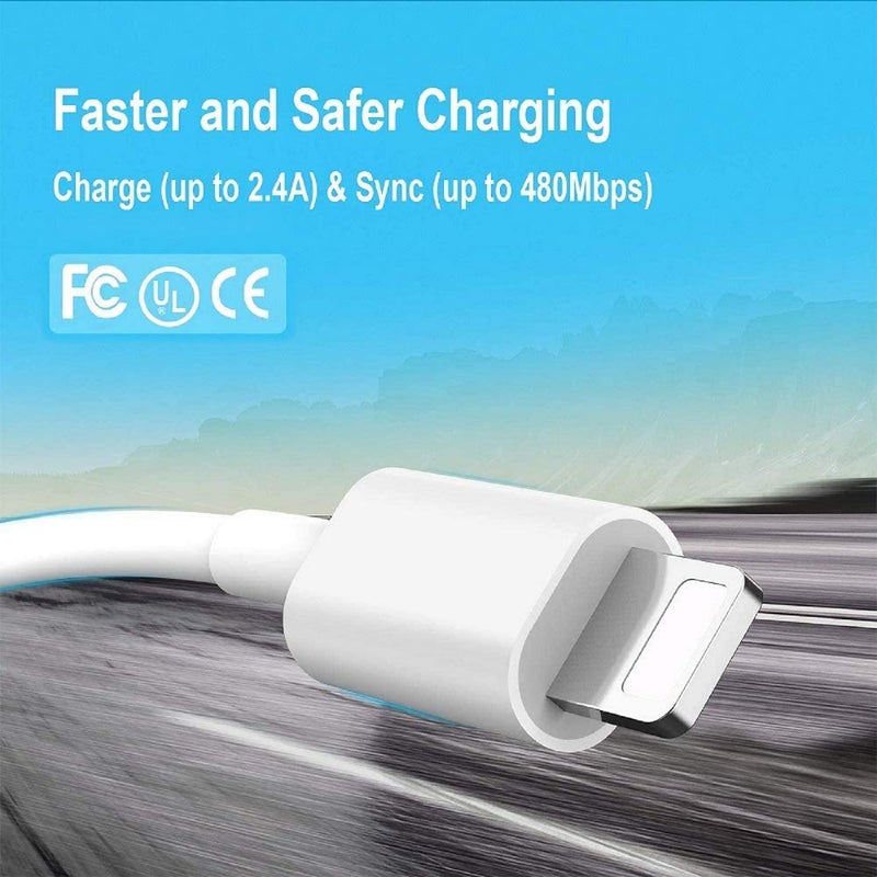 [Australia - AusPower] - [Apple MFi Certified] iPad iPhone Charger, Stuffcool 2.4A/12W USB Wall Charger with Foldable Plug & 2 Pack 6FT Lightning Cable Fast Charge Data Sync Cord for iPhone 13/12/11/XS/XR/X 8 7/iPad/AirPods 