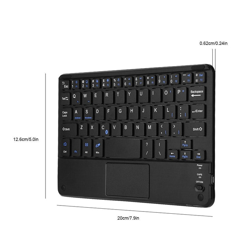 [Australia - AusPower] - Bewinner Small Bluetooth Keyboard,Ultra-Slim Mini Wireless Bluetooth Keyboard with Touchpad for Windows PC Android Tablet,Easy Storage and Use When Traveling 