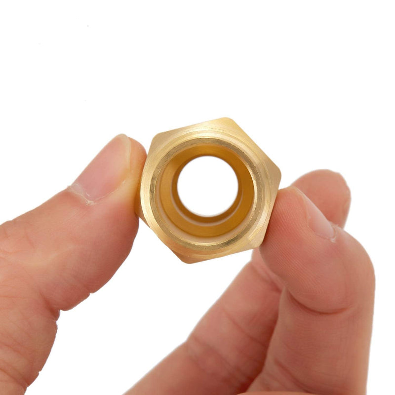[Australia - AusPower] - Litorange 2 PCS Metals Brass Couples Tube Fitting Half Union Gas Adapter 3/4" Flare x 3/4 Inch NPT Male Pipe Connector 