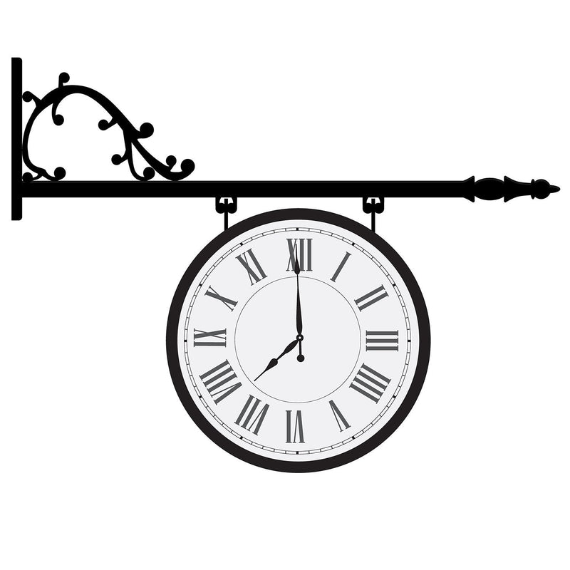 [Australia - AusPower] - High Torque Long Shaft Clock Movement Mechanism with 12 Inch Long Spade Hands (Black) Black 