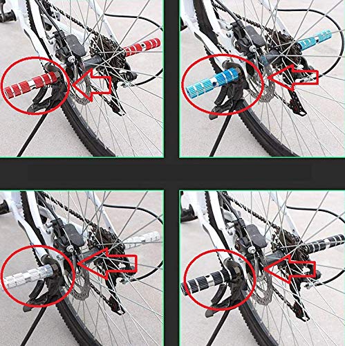 [Australia - AusPower] - 1 Pairs Bike Pedals Axle Foot Rest Pegs Anti-Slip Rear Feet Pedals for BMX Mountain Bike Bicycle Cycling Black 