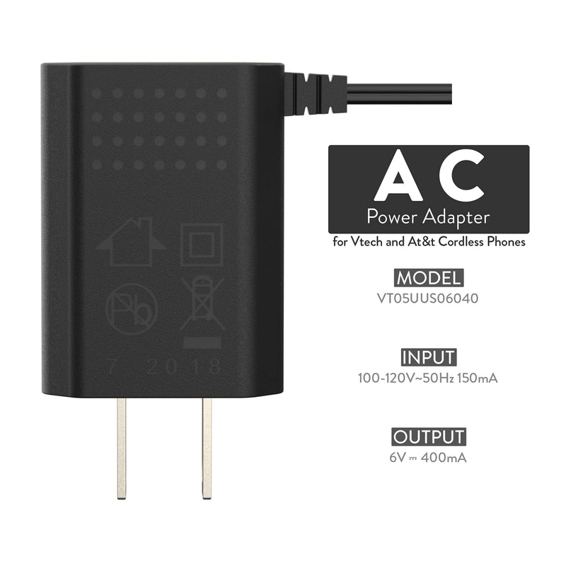 [Australia - AusPower] - Cerepros S005IU0600040 AC Power Supply Adapter for AT&T Vtech Cordless Phone System 6V 400mAh VT05UUS06040 