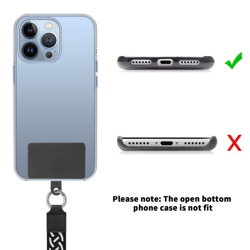 [Australia - AusPower] - SS Phone Lanyard, 2 Cell Phone Neck Strap, 4 Phone Patches, Universal Fit for Most Smartphones (For Neck) Grip+Snake 