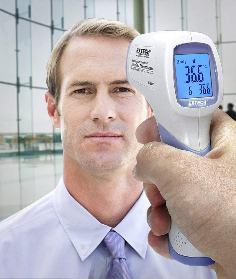 [Australia - AusPower] - Extech IR200 Non-Contact Forehead Infrared Thermometer,White 