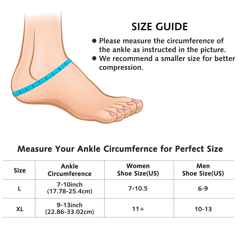 [Australia - AusPower] - Ankle Foot Ice Pack Wrap for Injuries, Reusable Gel Ice Pack for Hot and Cold Therapies, Flexible Cold Pack for Achilles Tendonitis,Plantar Fasciitis,Swelling,Sprained,Post-Surgery Recovery L-(pack of 1) 