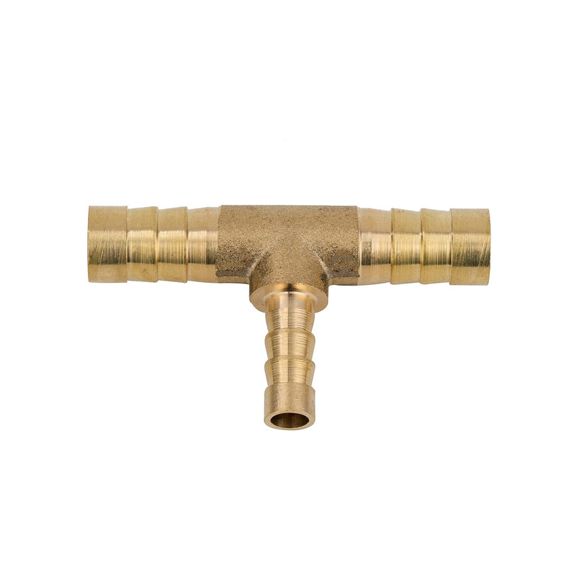 [Australia - AusPower] - Pysrych Brass Hose Barb Fitting Reducing Tee 3/8" Barbed x 1/4" Barbed x 3/8" Barbed Reducer T-fitting 2pcs 2 3/8" x 1/4" x 3/8" 