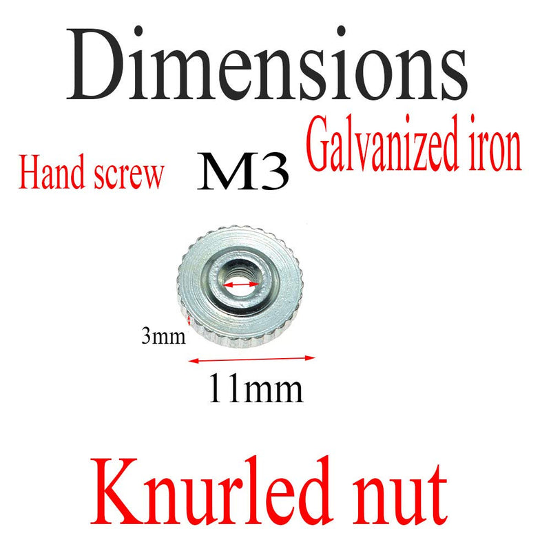 [Australia - AusPower] - Pro Bamboo Kitchen Knurled Thumb Nut 12PCS M4 Female Threaded Thin Type Round Knobs Hand Screw Nuts M3 