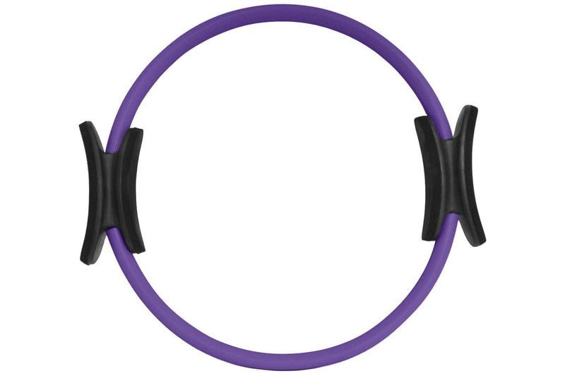 [Australia - AusPower] - ProsourceFit Pilates Resistance Ring 14" Dual Grip Handles for Toning and Fitness Purple 