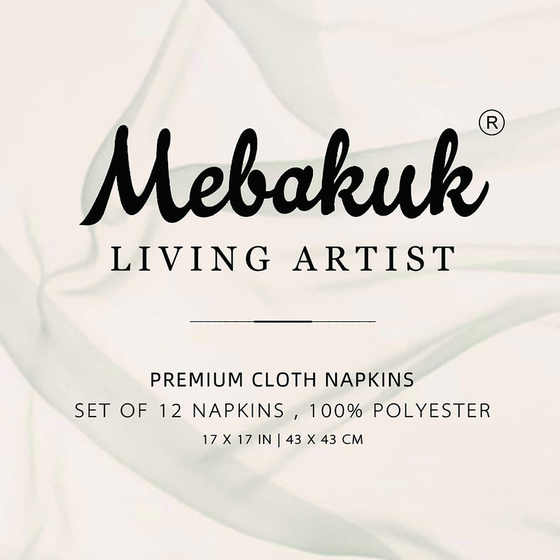 [Australia - AusPower] - Mebakuk Cloth Napkins Set of 12, Premium 17 x 17 Inch Solid Washable Linen Style Napkins, Soft Table Napkin for Wedding Party Restaurant Dinner Parties (Dark Grey, Set of 12) Dark Grey 