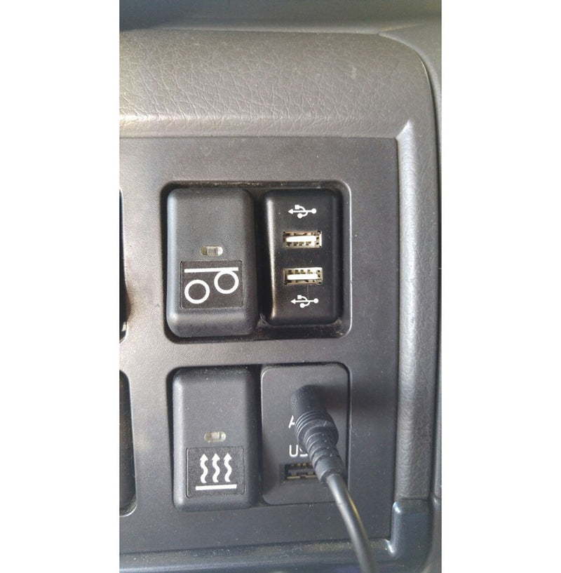 [Australia - AusPower] - Timloon Dual USB Car Charger 5V 2.1A/2.1A Dual USB Power Socket for Smart Phone Ipad iPhone Use for Volvo FH FH12 