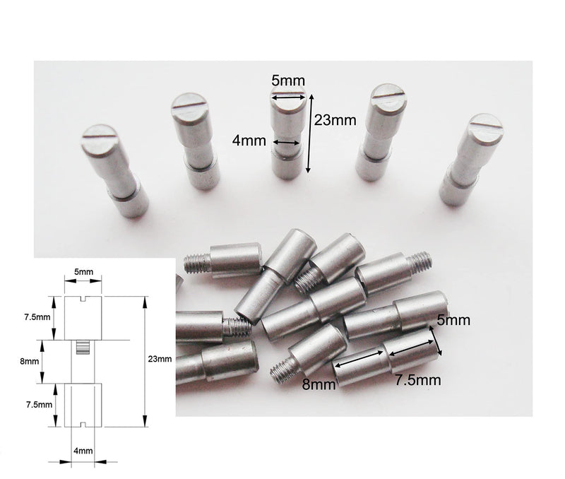 [Australia - AusPower] - NC HAISDA Stainless Steel Corby Bolts Fasteners EDC KnifeMakers Pivot Pin Rivets DIY Knife Handle Studs Screws Pack of 10 5mm 