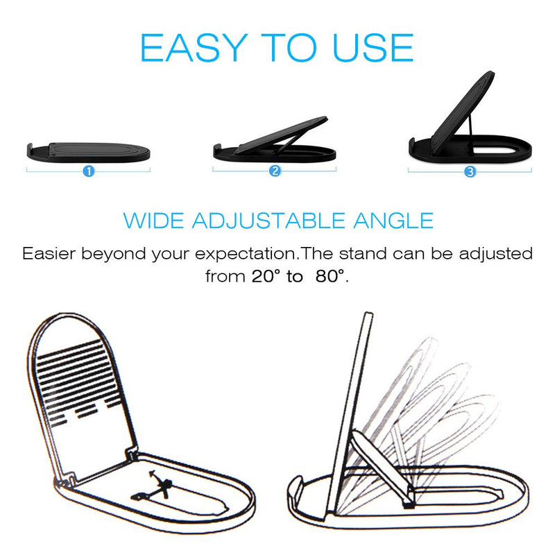 [Australia - AusPower] - Cell Phone Stand 3Pack, Ama Forest Portable Foldable Desktop Cell Phone Holder, Adjustable Universal Multi-Angle Cradle Stands for Tablet iPad iPhone X/xr/xs max Samsung Galaxy, Black, White, Pink Black+White+Pink 