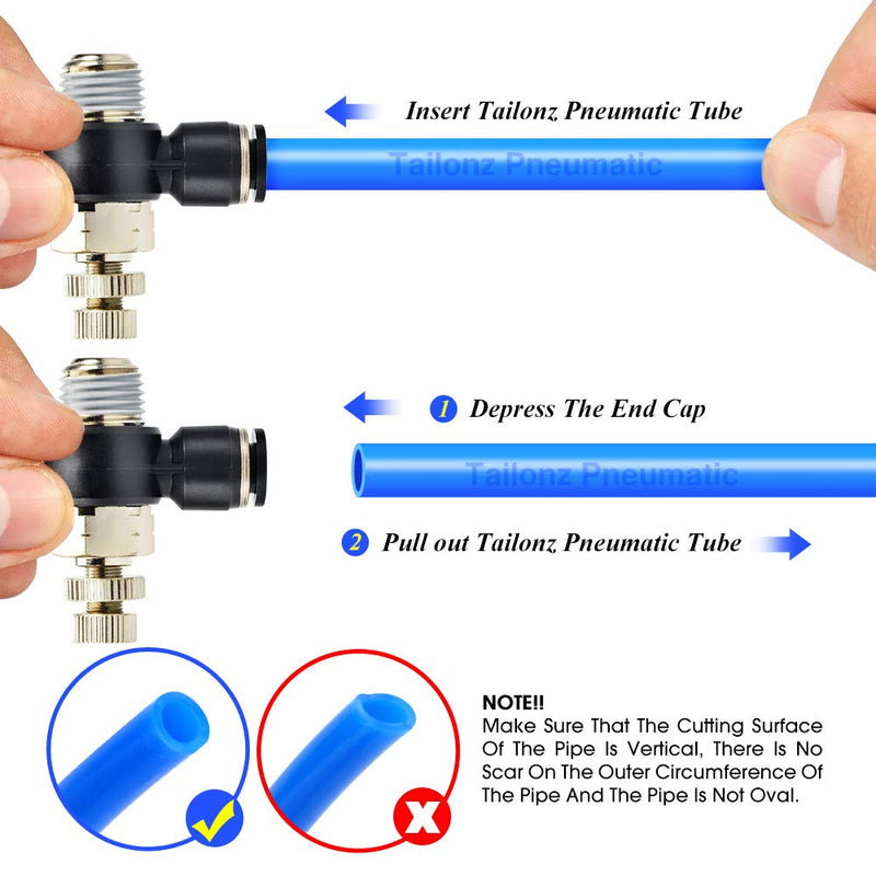 [Australia - AusPower] - TAILONZ PNEUMATIC 3 Pack SL-1/4-N3 Push to Connect Air Line Fitting Air Flow Control Valve 1/4 Inch od 3/8 Inch Npt Elbow 90 Degree Air Speed Control Valve Fitting 1/4"OD3/8"NPT 