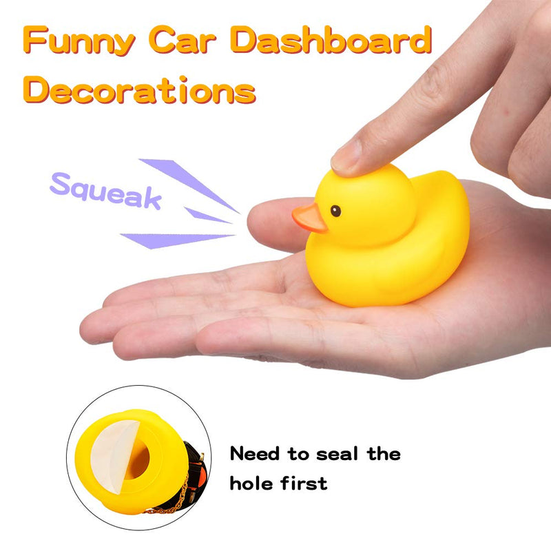 [Australia - AusPower] - wonuu Rubber Duck Car Ornaments, 5Pcs Yellow Duck Car Dashboard Decorations Squeeze Duck Bicycle Horns with Propeller Helmet (5 Pack-Combination 1) B-combination 