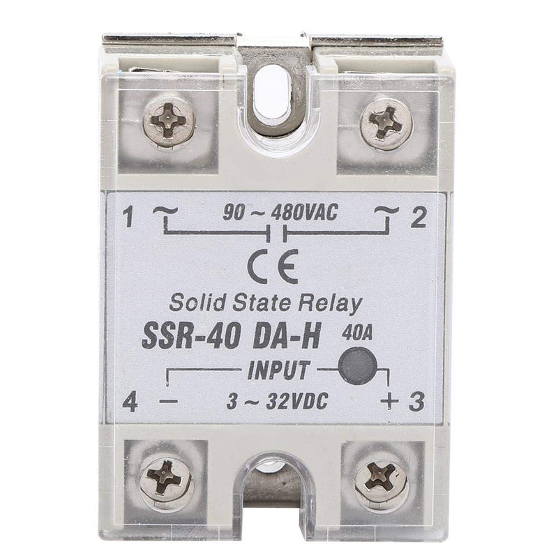 [Australia - AusPower] - Solid State Relay, SSR-40DA 90-480V AC with Non-Contact Switch, SSR-40A-DA-H 40A, DC-AC 