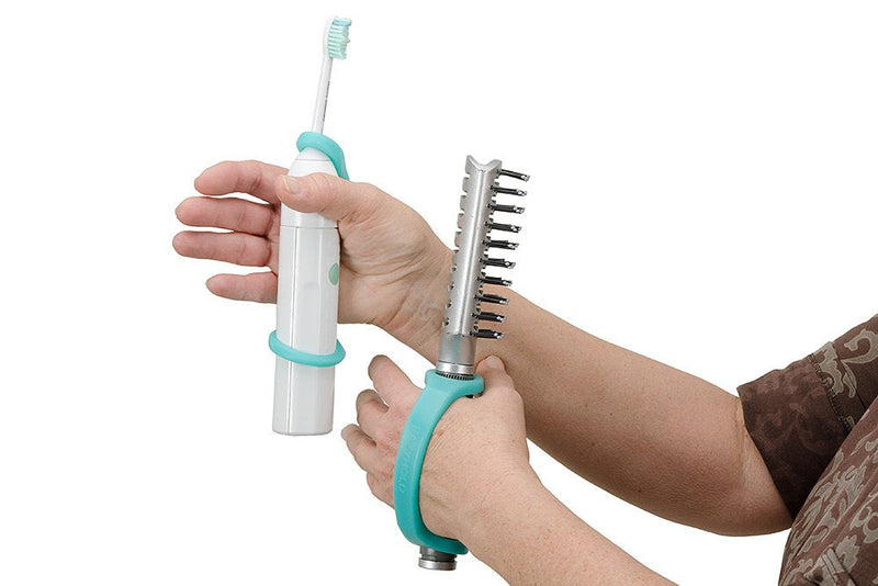 [Australia - AusPower] - EazyHold Silicone Universal Cuff Aid for Limited Hand Grip, Cerebral Palsy, Therapy, Adaptive Eating Tableware Spoon Fork Holder, Disabled Assistive Equipment (Youth to Adult-5 Pack) Youth to Adult 5 Count (Pack of 1) 