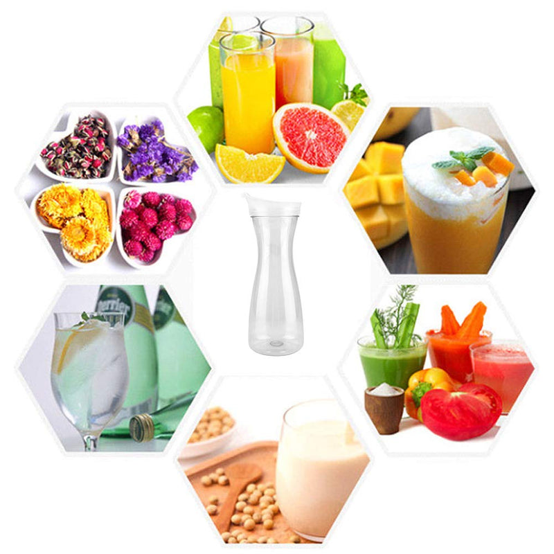 [Australia - AusPower] - Juice Bottle - Acrylic Transparent Juice Bottle Water Jug Transparent Juice Bottle Water Jug Hot Cold Juice Jug Reusable Drinking Bottles(600ml) 600ml 