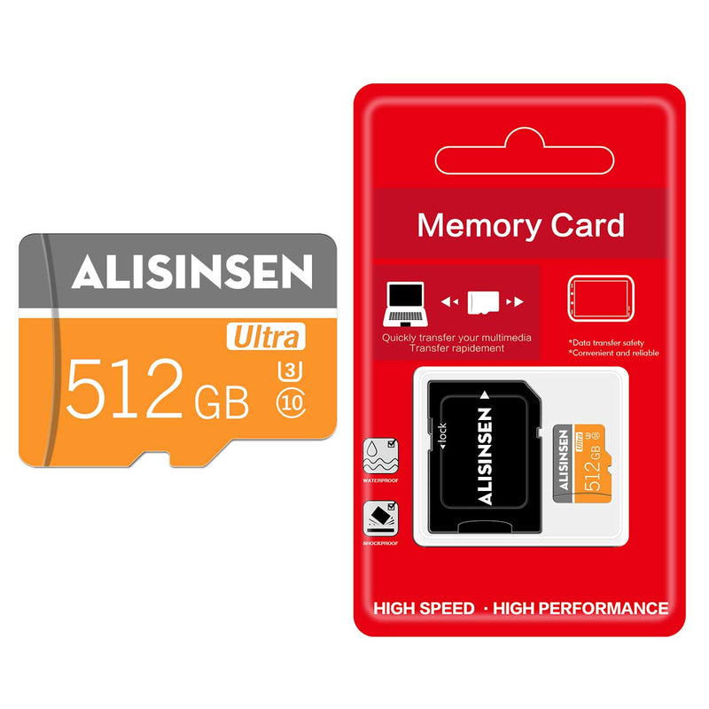 [Australia - AusPower] - 512GB Micro SD Card 512GB Memory Card 512GB TF Card for Dash Cams&Action Camera,Surveillance&Security Cams Micro Memory Card 512GB Class 10 High Speed Transfer Card with Adapter HC-512GB 