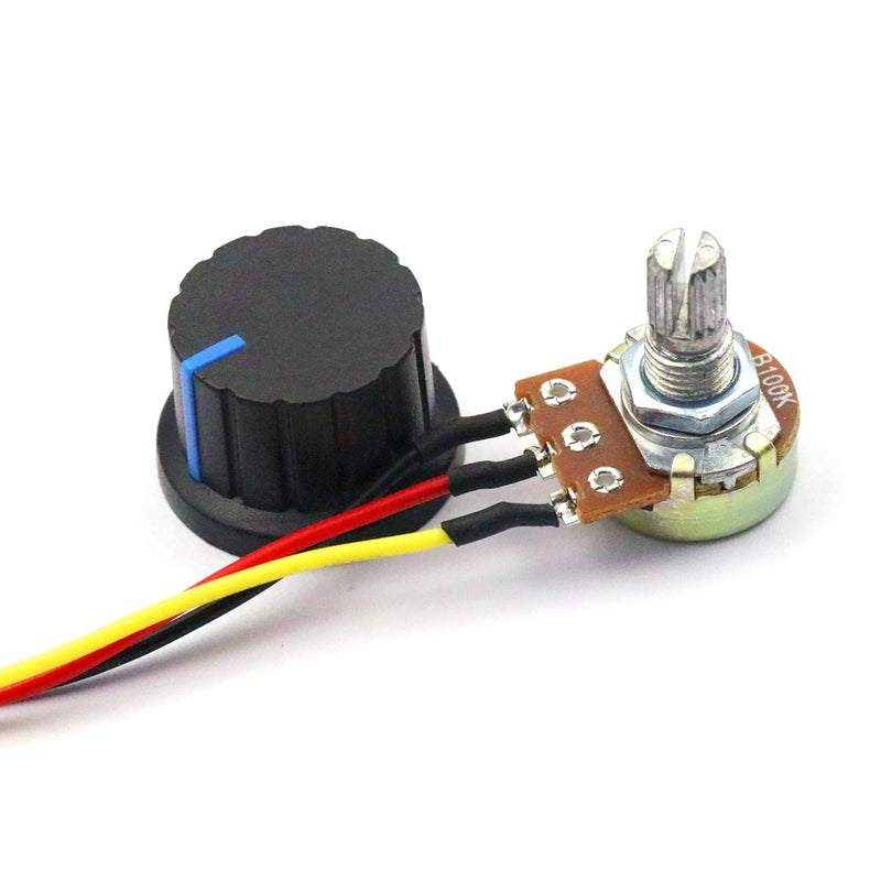 [Australia - AusPower] - DaFuRui 2Pack Upgraded 6V-90V 15A DC Motor Pump Speed Controller，16KHZ PWM Speed Controller Regulator Module Board with Speed Control Knob (6V-90V 15A DC Motor) 