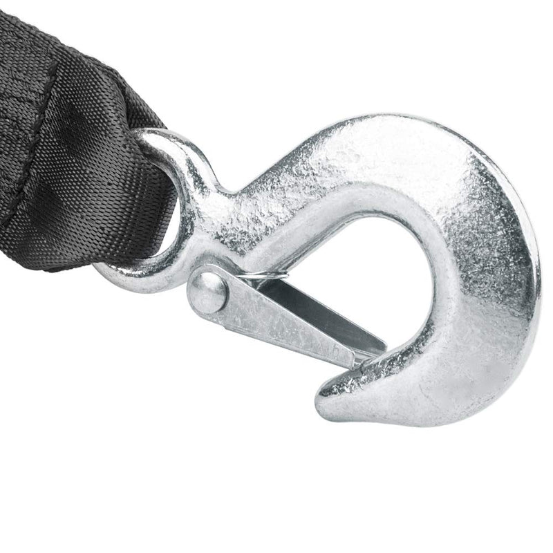 [Australia - AusPower] - 2 Inch by 20 Feet Trailer Winch Strap with Hook Heavy Duty Strap Replacement 10000 lbs Breaking Strength 3300 lbs Load Capacity for Boat,Jet Ski, Black(1 Pack) 