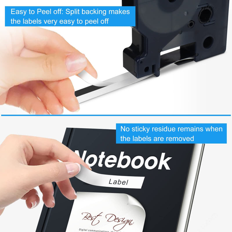[Australia - AusPower] - Pristar Compatible Label Tape Replacement for Dymo D1 53713 24mm Black on White Tape Cassette for Dymo LabelManager 450D 500TS Wireless PnP Label Marker LabelWriter 450 Duo, 1 Inch x 23 Feet, 3-Pack 