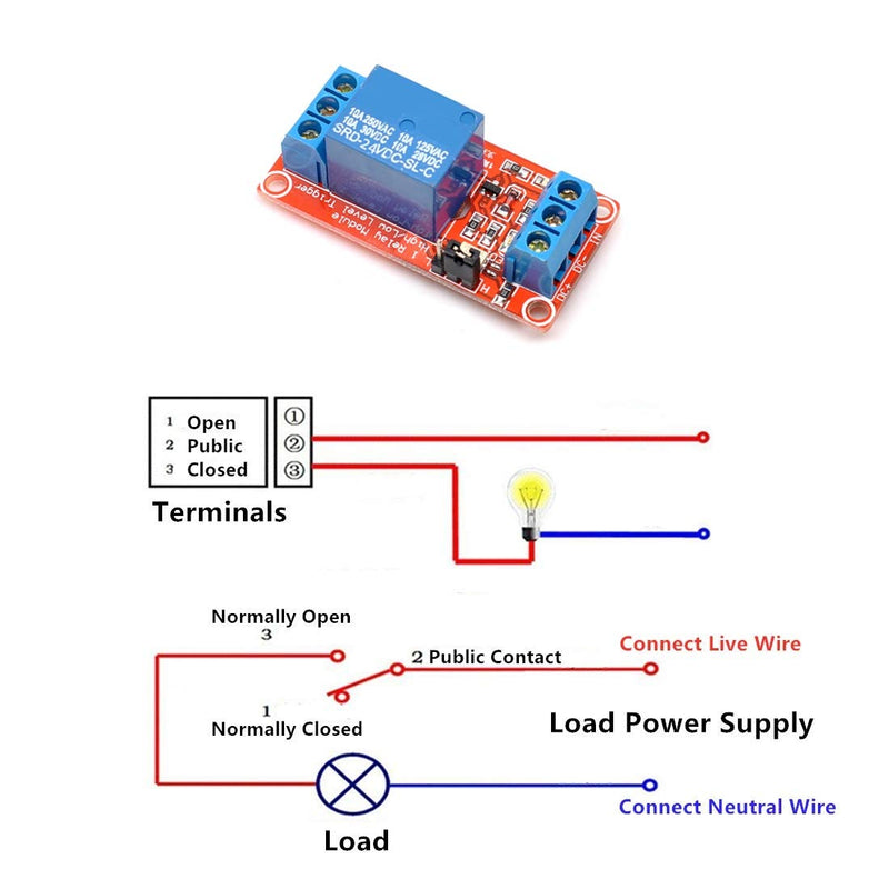 [Australia - AusPower] - Oiyagai 4pcs 24V One 1 Channel Relay Module Board Shield with optocoupler Support High and Low Level Trigger 
