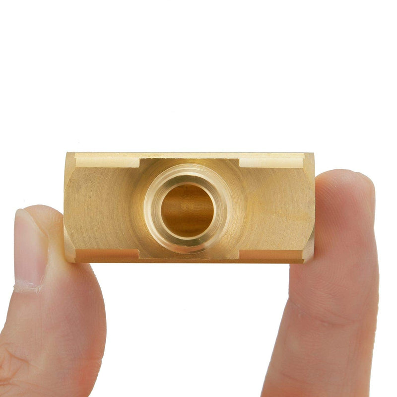[Australia - AusPower] - Litorange 2 PCS Metals Brass Pipe Fitting Barstock Male Branch Tee T Adapter 1/4" NPT Female x 1/4" NPT Female x 1/4" NPT Male (Pack of 2) 2PCS 1/4" Tee 
