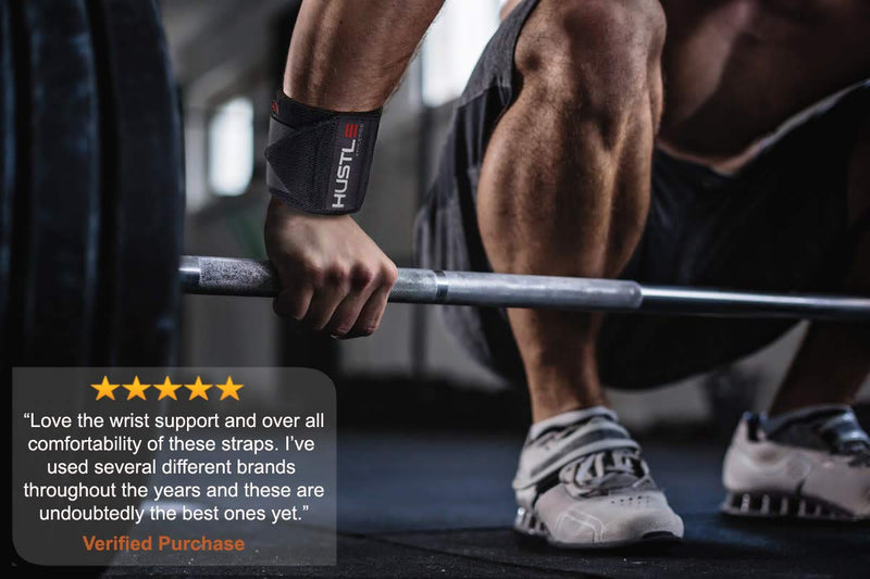 [Australia - AusPower] - Hustle Athletics Wrist Wraps Weightlifting - Best Support for Gym & Crossfit - Brace Your Wrists to Push Heavier, Avoid Injury & Improve Your Workout Instantly - for Men & Women Arctic Camo 12" 