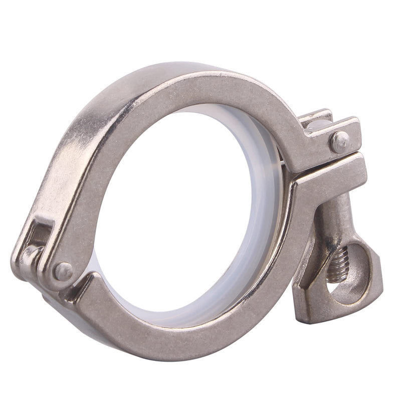 [Australia - AusPower] - GOVALVE Sanitary Stainless Steel Tri-Clamp - Heavy Duty Sanitary Clamp with Wing Nut for Ferrule TC (64mm) with Silicone Gaskets Pack of 2 2" Tri Clamp (2 pack) 