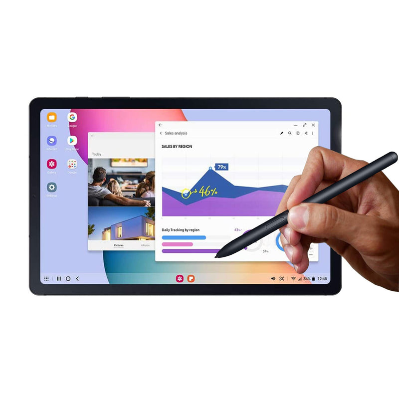 [Australia - AusPower] - Black Tab S7 / S7+ Pen Replacement Pointer Stylus Pen for Samsung Galaxy Tab S7,Tab S7+ Plus S Pen Stylus (Without Bluetooth) + Tips/Nibs 
