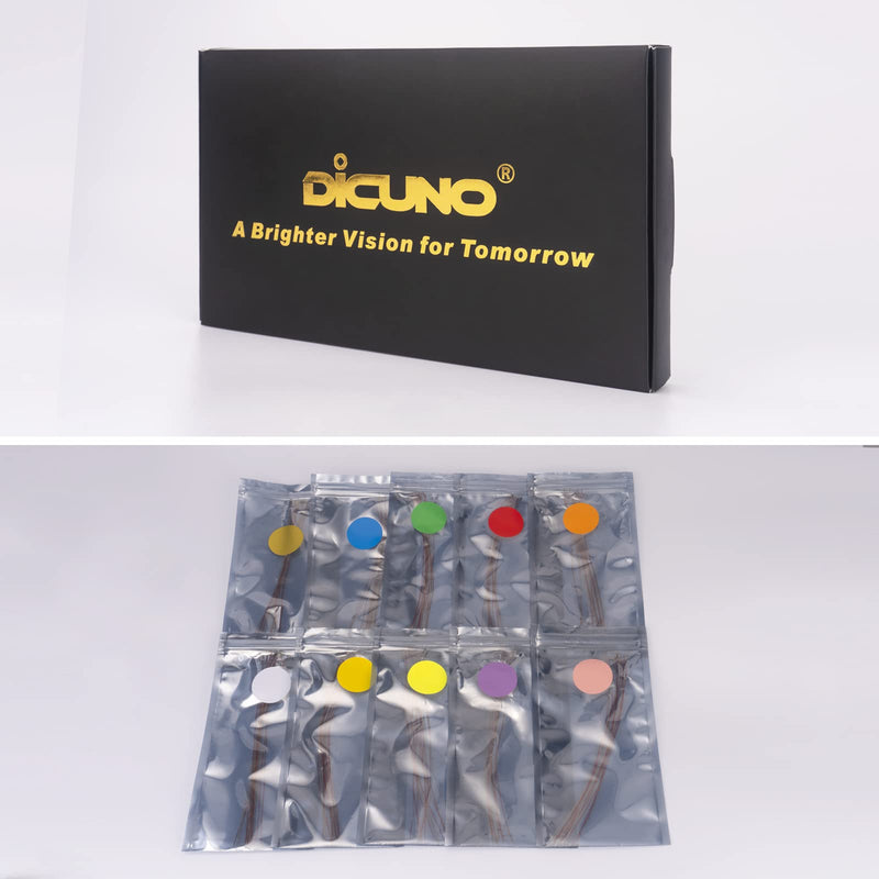 [Australia - AusPower] - DiCUNO 100pcs Pre-Wired SMD Micro LED Light Emitting Diodes, Pre-soldered 0805 Mini Lights for DIY, Science Projects, Wire Length 6.3" (16cm), Red/Yellow/Green/Blue/White (5 Colors x 20pcs) 5 Colors 