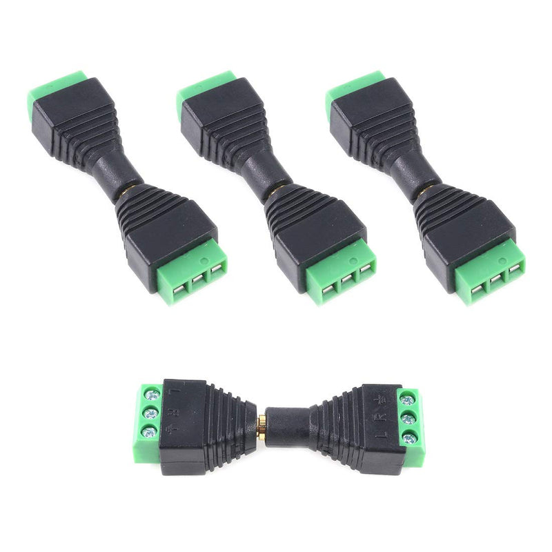 [Australia - AusPower] - Glarks 8Pcs 3.5mm(1/8inch) Stereo Audio Balanced Male & Female Jack to AV 3-Screw Video Balun Terminal Adapter Connector 