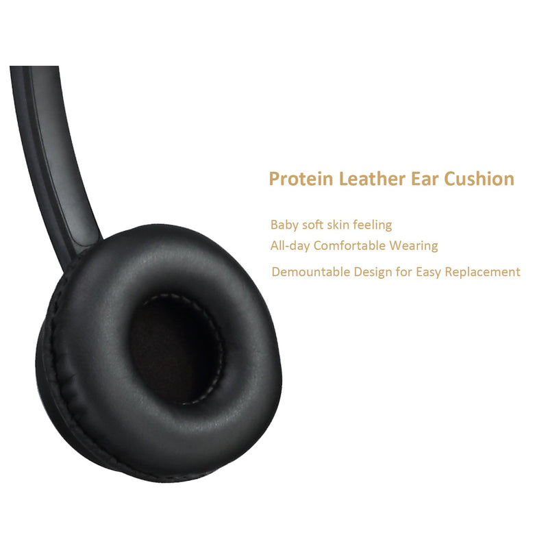 [Australia - AusPower] - Yealink Compatible Telephone Headset Office Phone Headset with Noise Cancelling Microphone for Panasonic KX-T7225 KX-HDV130 Sangoma Snom 320 821 Grandstream 2160 2170 etc middle duo rj9 headset for Panasonic Yealink etc 