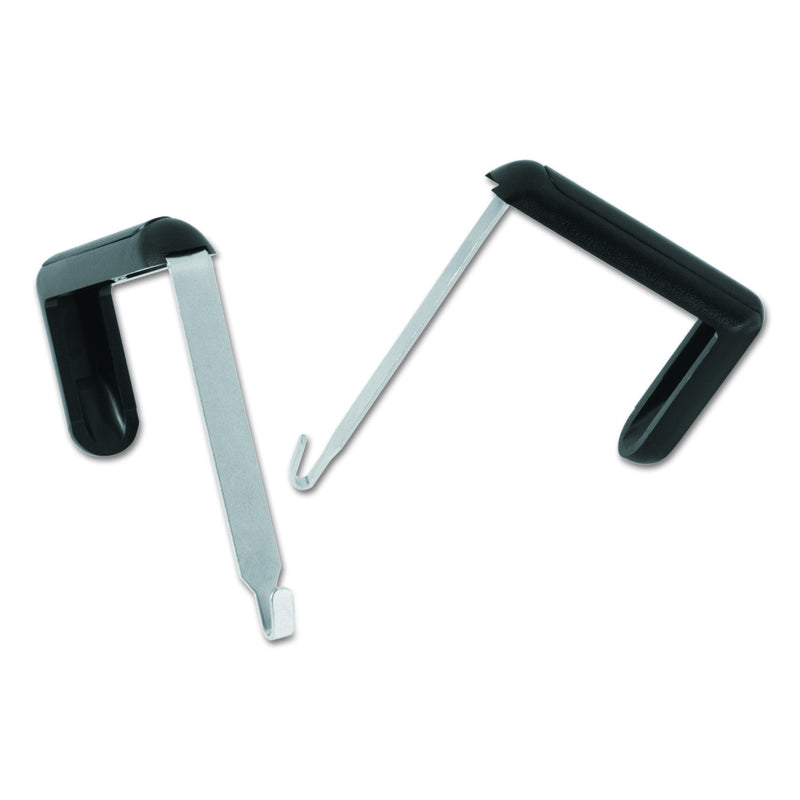 [Australia - AusPower] - Quartet 7502 Adjustable Aluminum Hangers for Panels 1-1/2-3 Thick, Black, 2/Set, Aluminum;black 